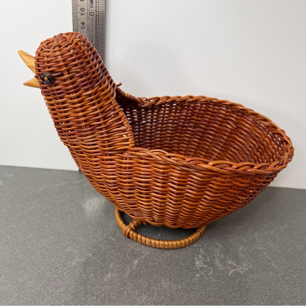 Vintage Avon chicken chick menagerie wicket basket with original box - Picture 8 of 8